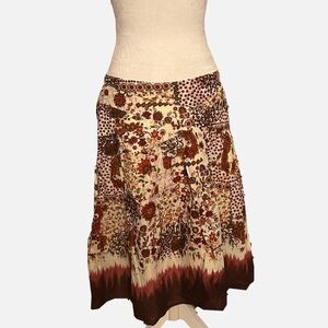 Arden B Multicolor Floral A-Line Skirt